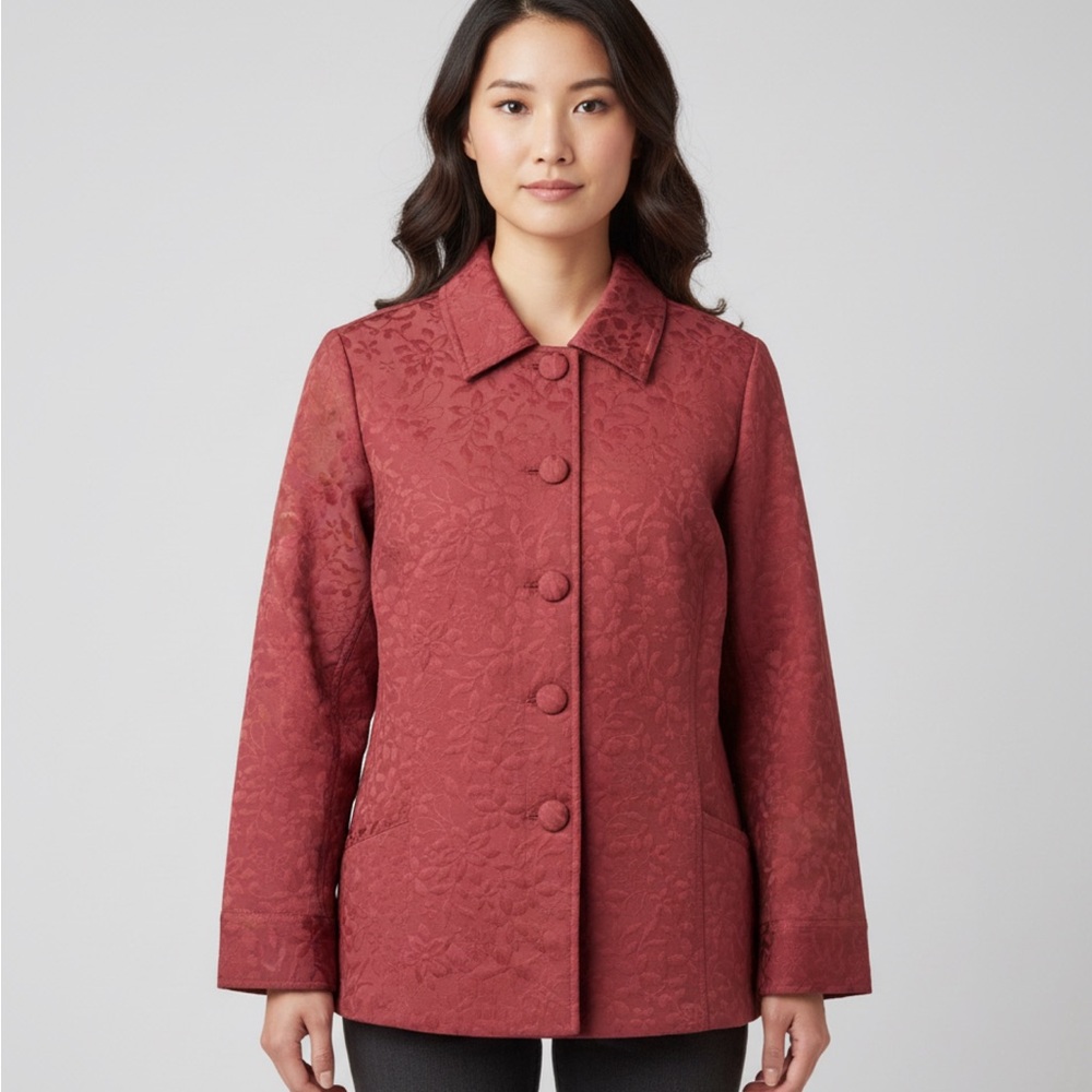 Croft & Barrow Women's Elegant Burgundy Blazer